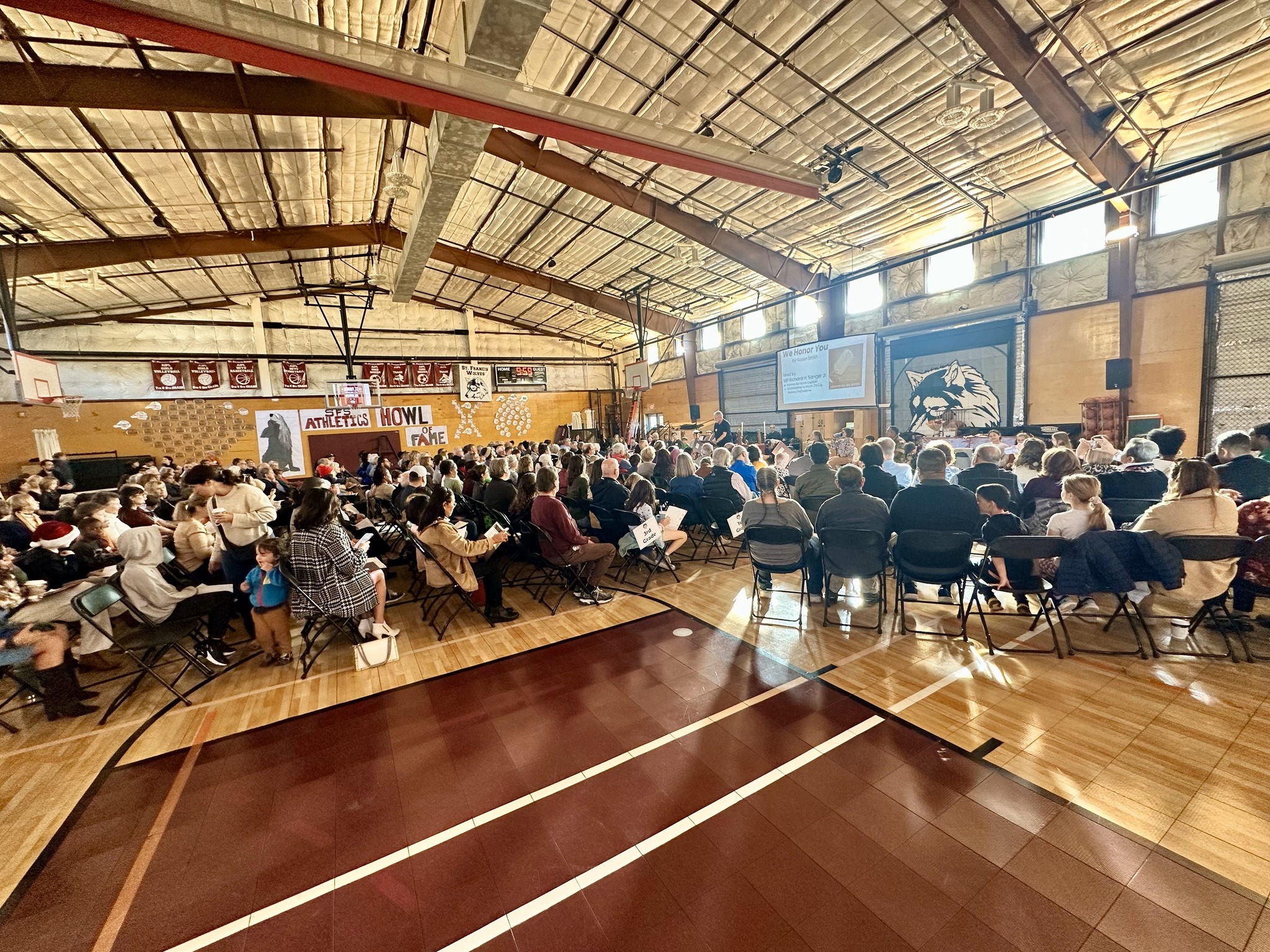 View of the inside of St. Francis gym